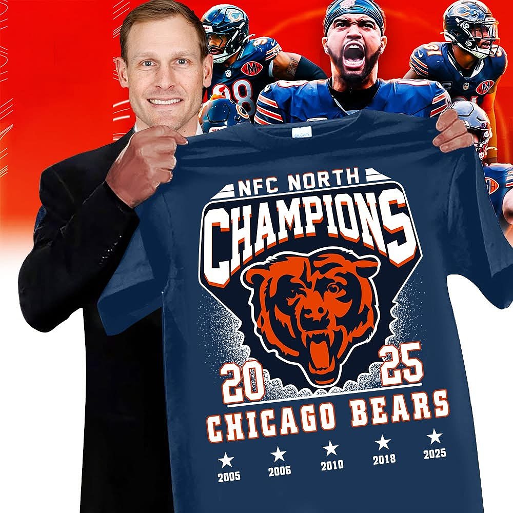 Chicago Bears NFC North Champions 2025 T-Shirt Best Gift For Football Fans