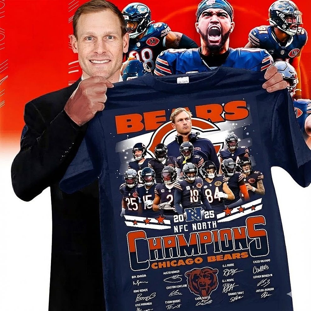 Chicago Bears NFC North Champions T-Shirt Best Gift For Football Fans