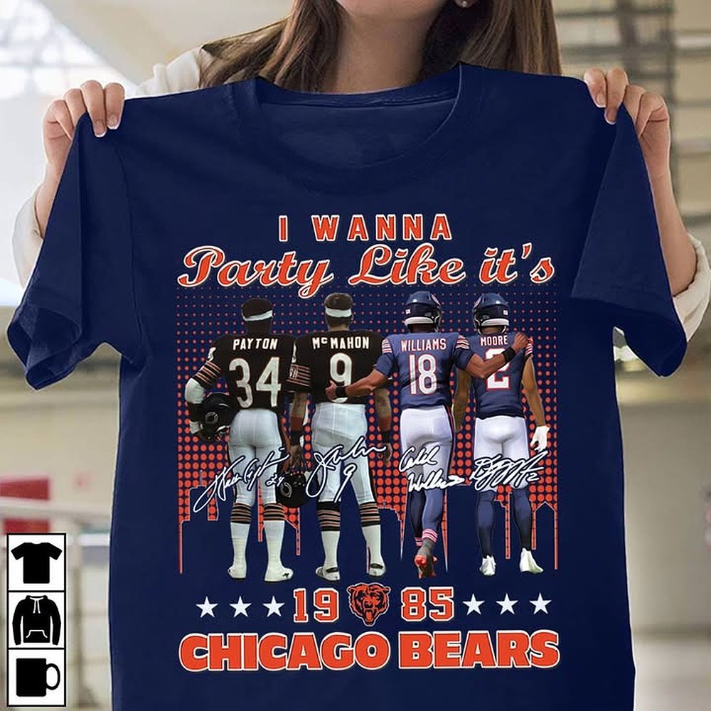 Chicago Bears NFL I Wanna Party Like Its 1985 Chicago Bears T-Shirt NFL Football Best Gift For Bears Fans
