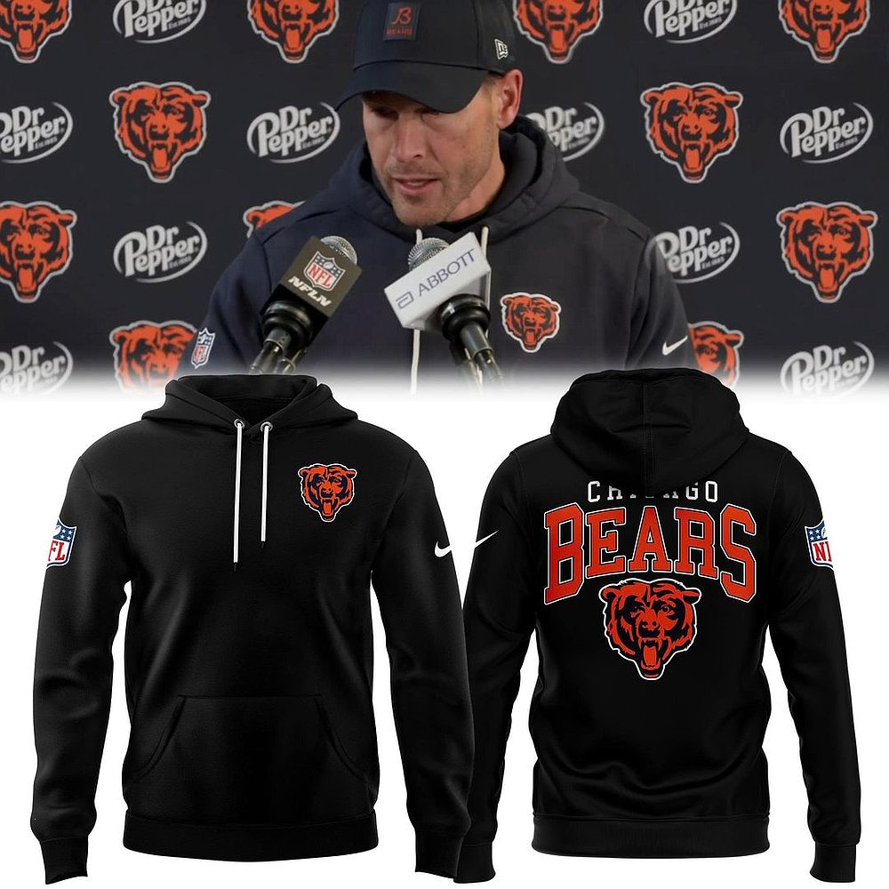 Chicago Bears NFL Sideline Shield Pullover Hoodie Football Team Apparel Best Chicago Bears Supporter Gift