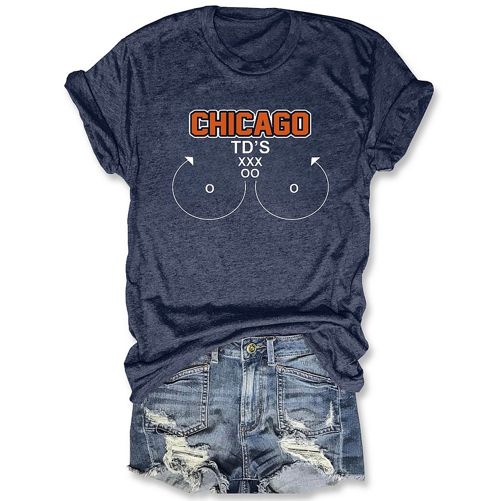 Chicago Bears TDs Football Womens T-Shirt Best Gift For Football Fans Bears Merch