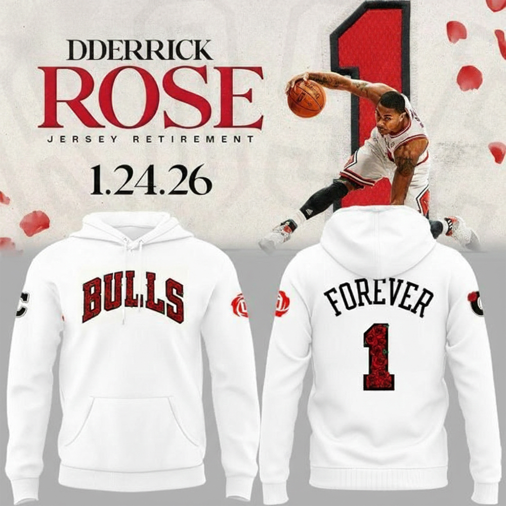 Chicago Bulls Merch Derrick Martell Rose Retirement Hoodie Chicago Bulls Apparel NBA Fans Gifts