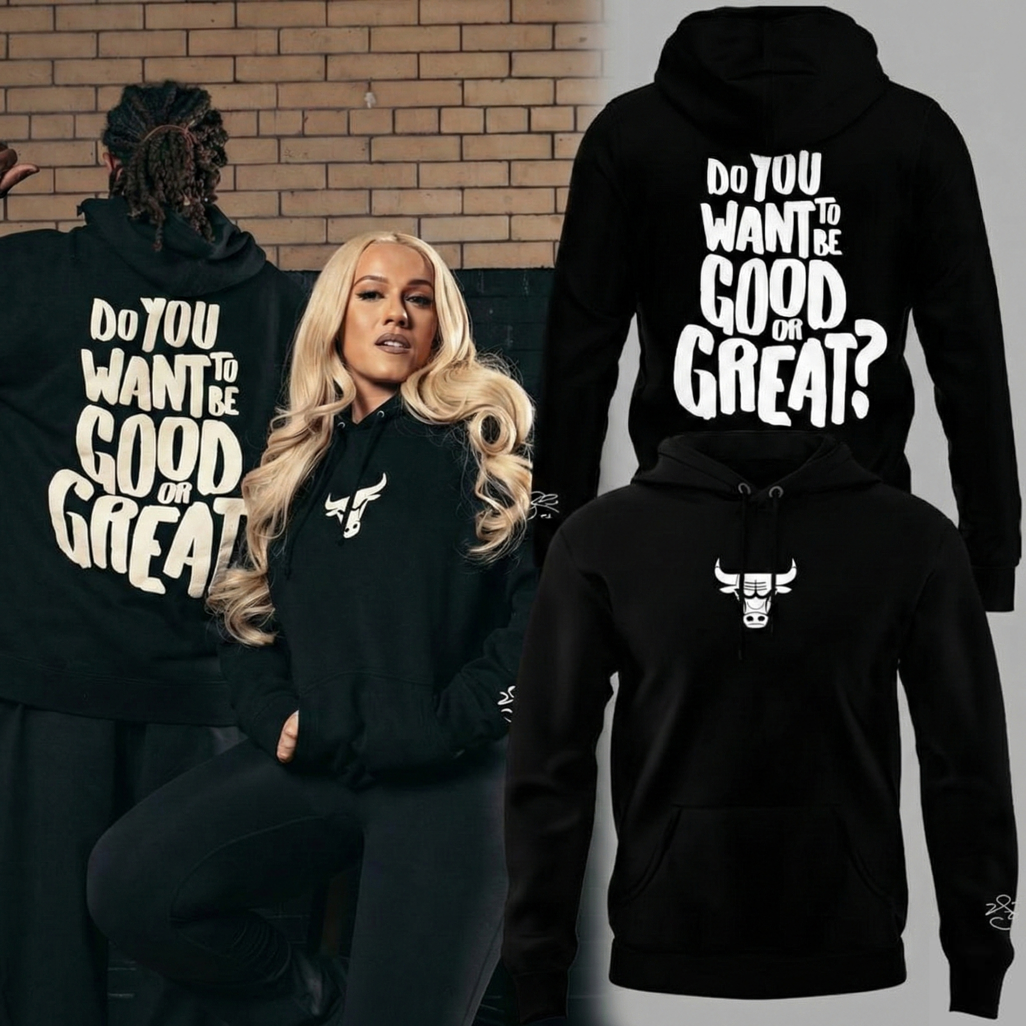 Chicago Bulls Merch Do You Want To Be Good Or Great Hoodie Bulls Apparel NBA Fans Gifts
