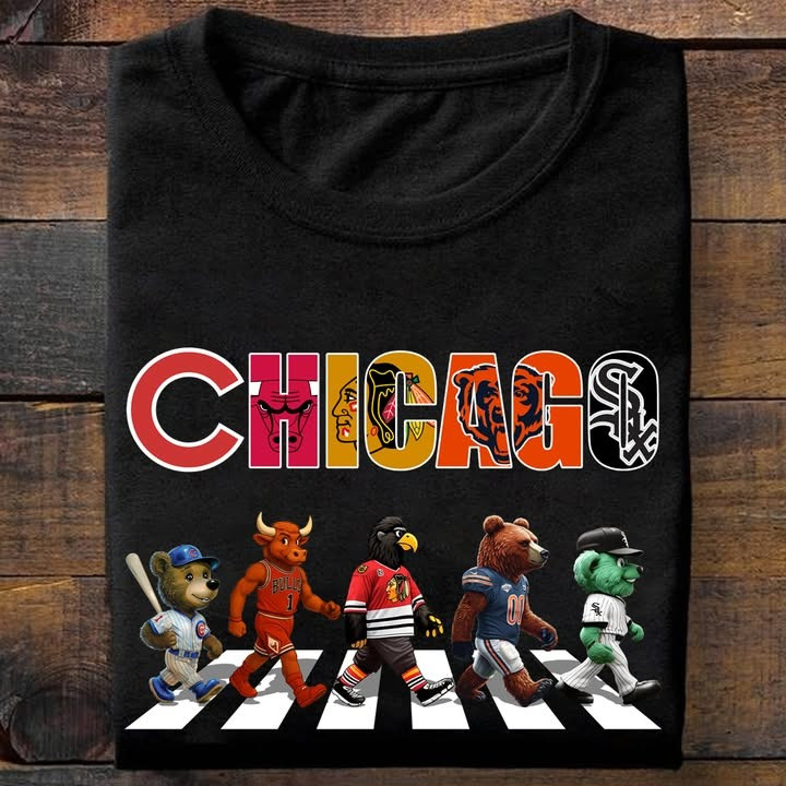 Chicago City Sport Teams Mascots T-Shirt Unique Gifts For Chicago Sport Teams Fans