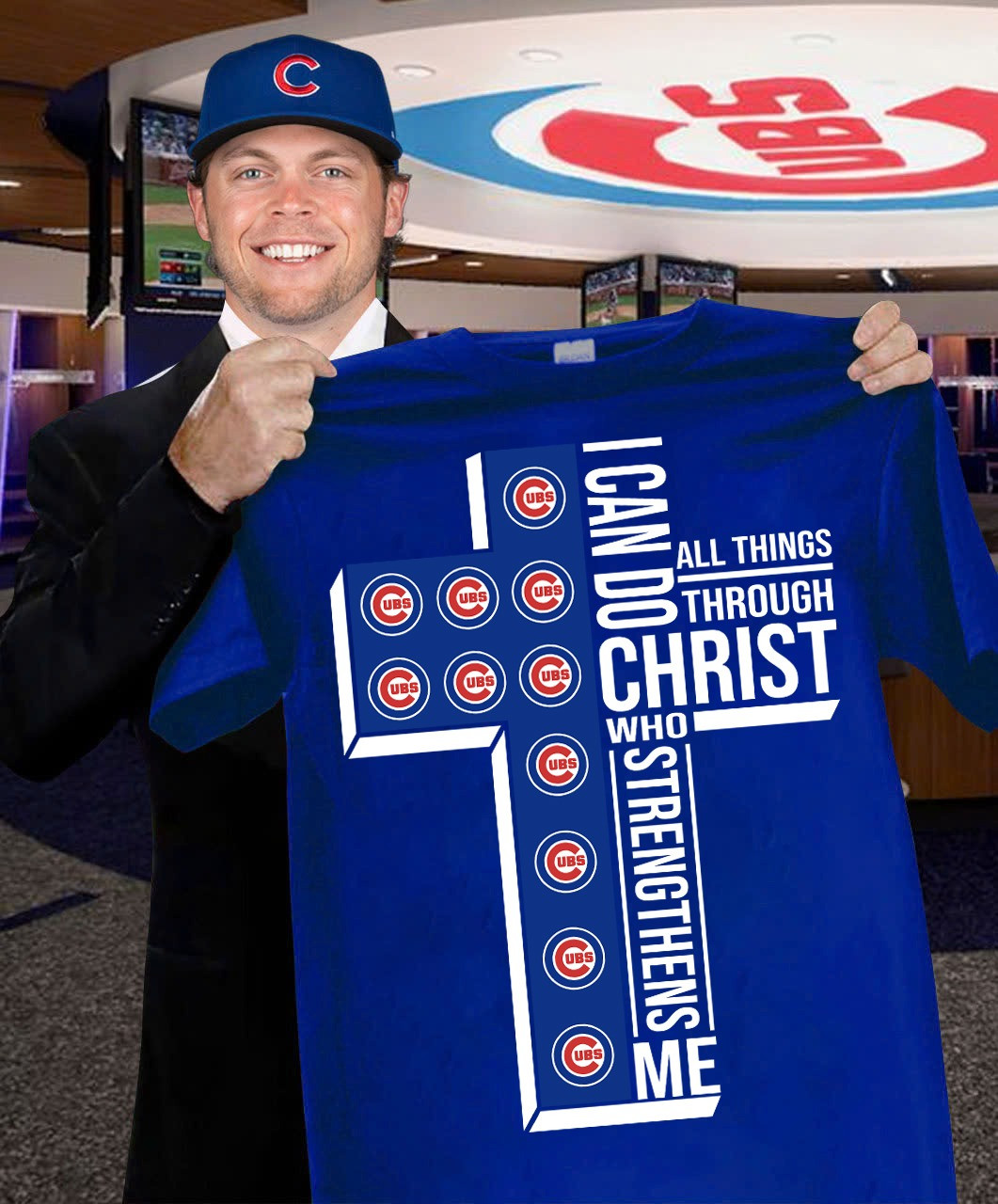 Chicago Cubs Faith Shirt I Can Do All Things Through Christ Who Strengthens Me Fan Gifts