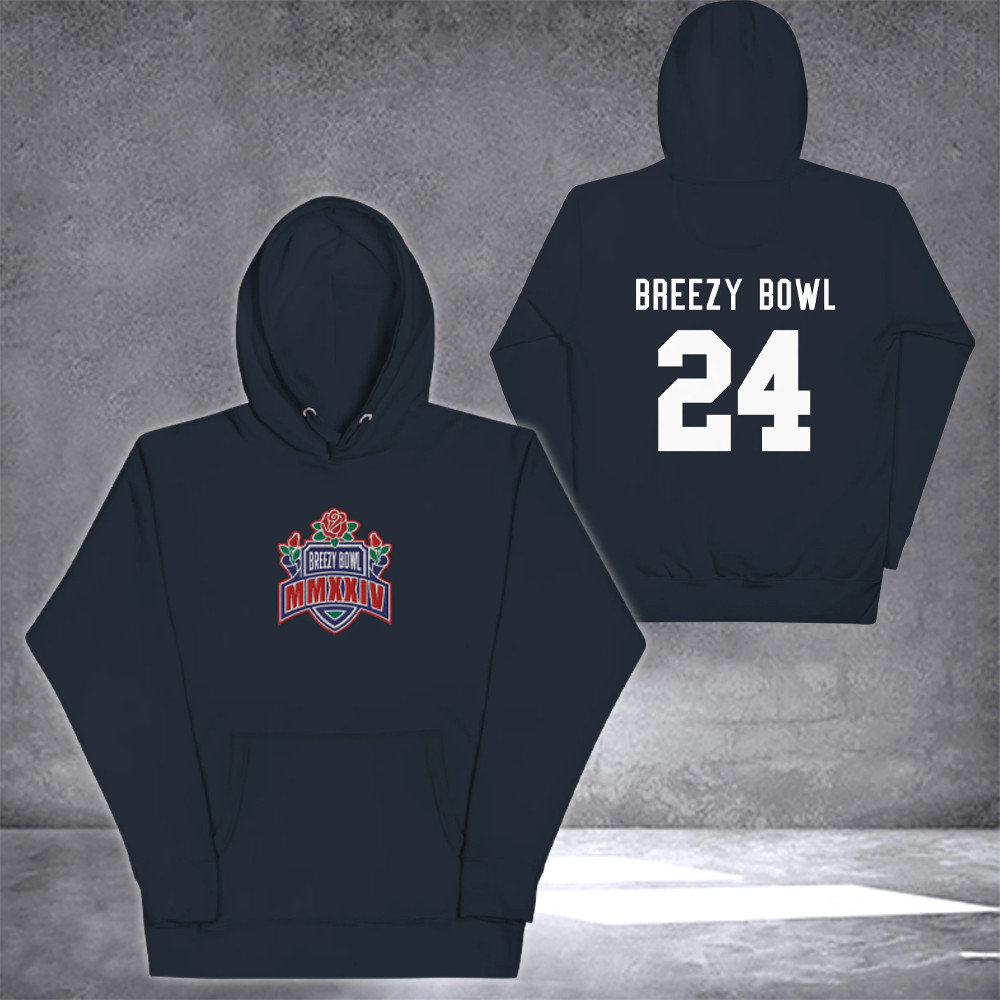 Chris Brown Breezy Bowl 2025 Tour Merch Hoodie Number 24 Chris Brown Merchandise For Sale