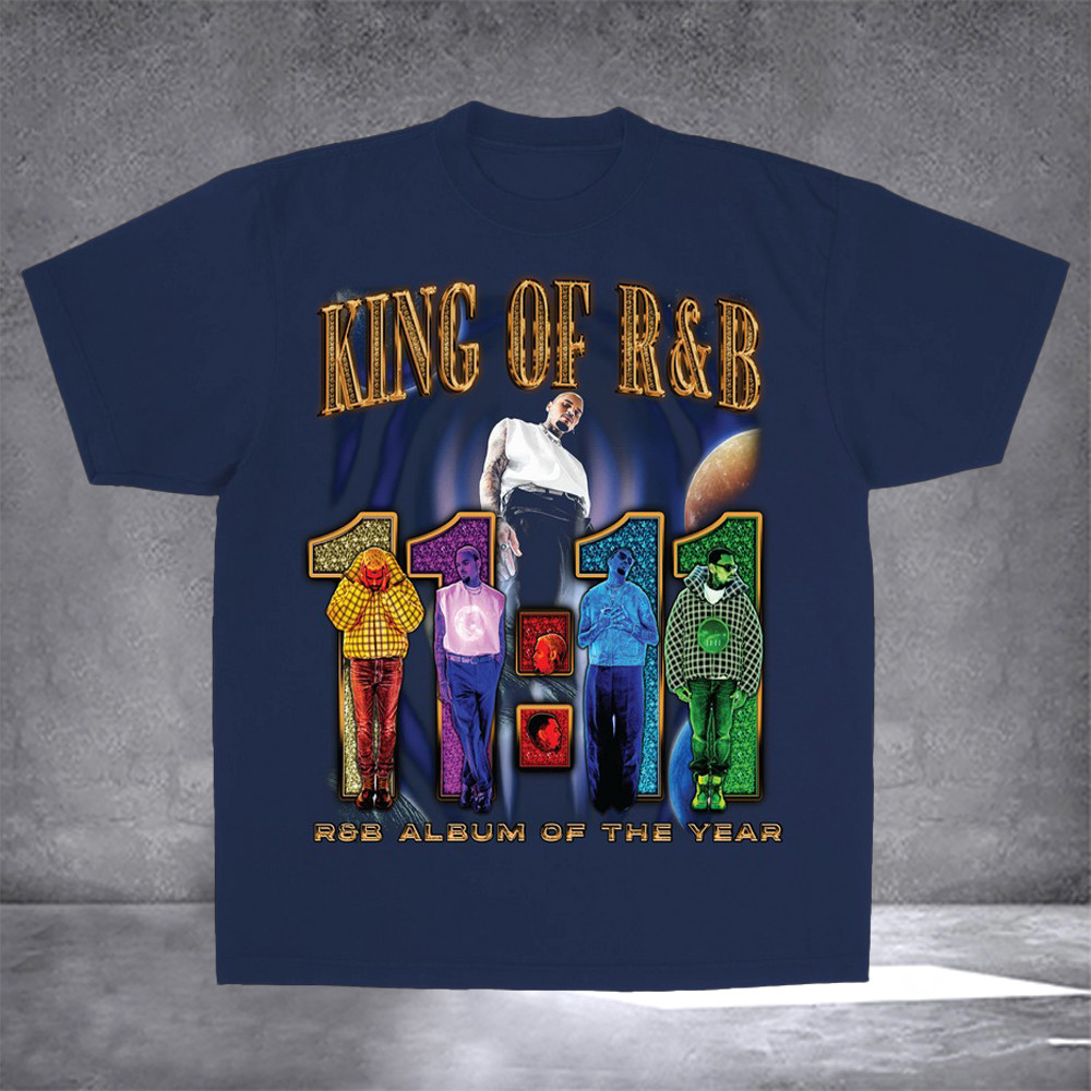 Chris Brown Breezy Bowl 2025 Tour Merch T-Shirt 11:11 King Of R&B Album Of The Year