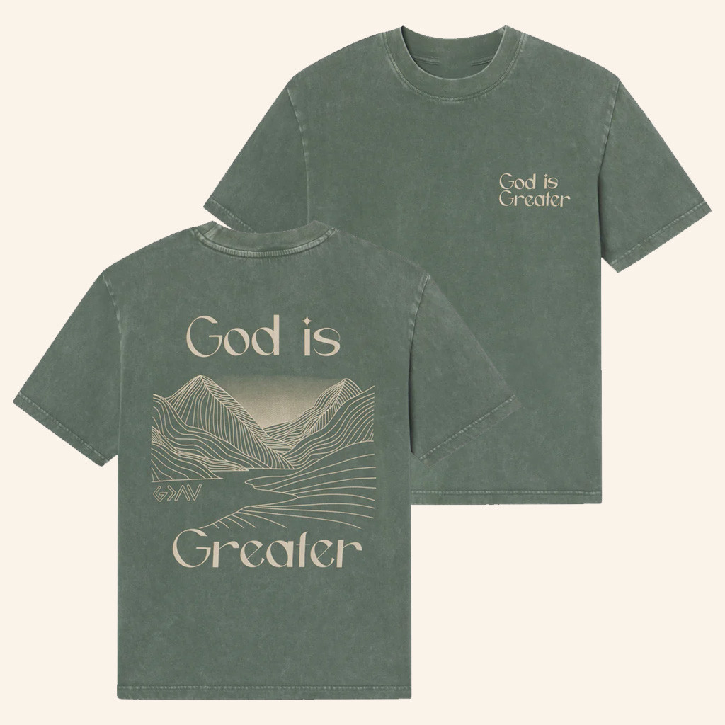Christian Merch God Is Greater T-Shirt Christmas For Dad