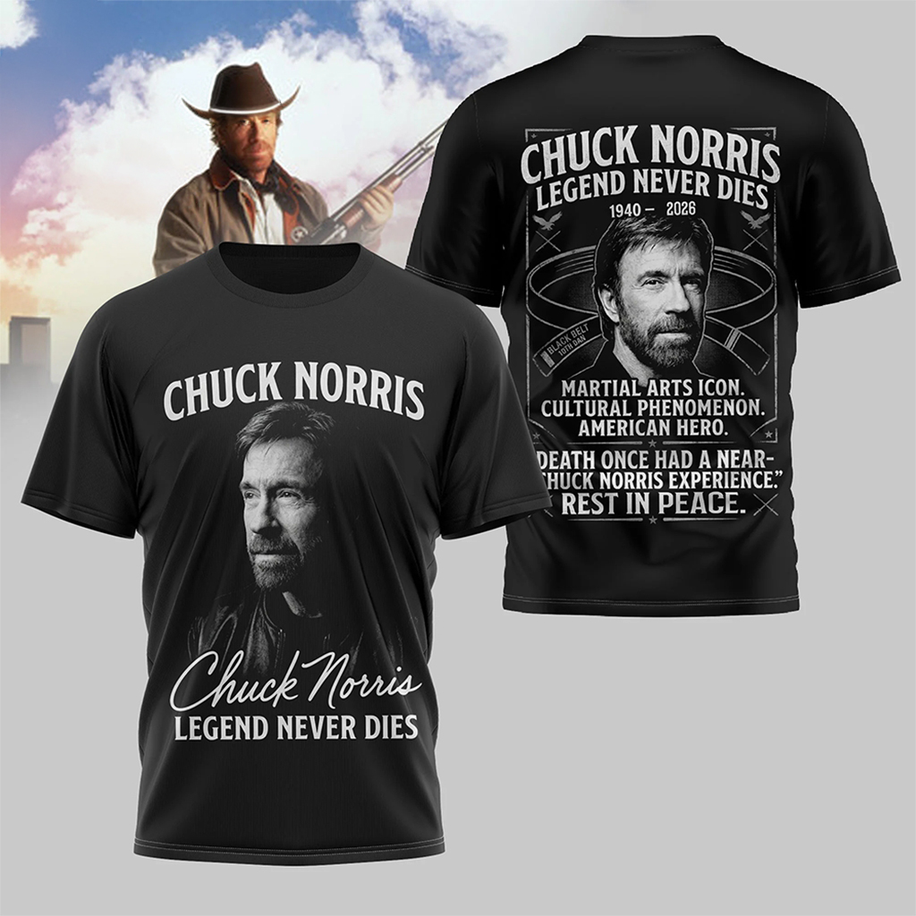 Chuck Norris Legend Never Dies Tribute Tee 2026 Commemorative Martial Arts T-Shirt