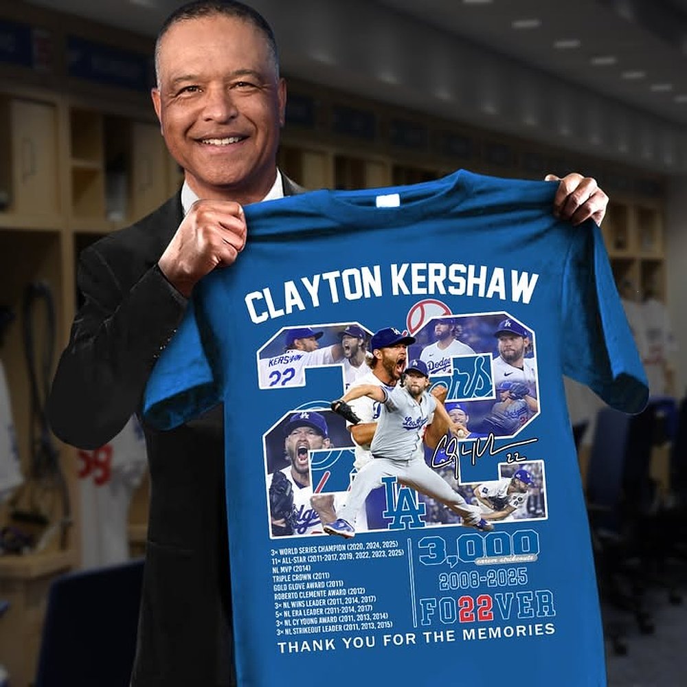 Clayton Kershaw Los Angeles Dodgers Baseball Thank You For The Memories T-Shirt Best Gift For Baseball Fans
