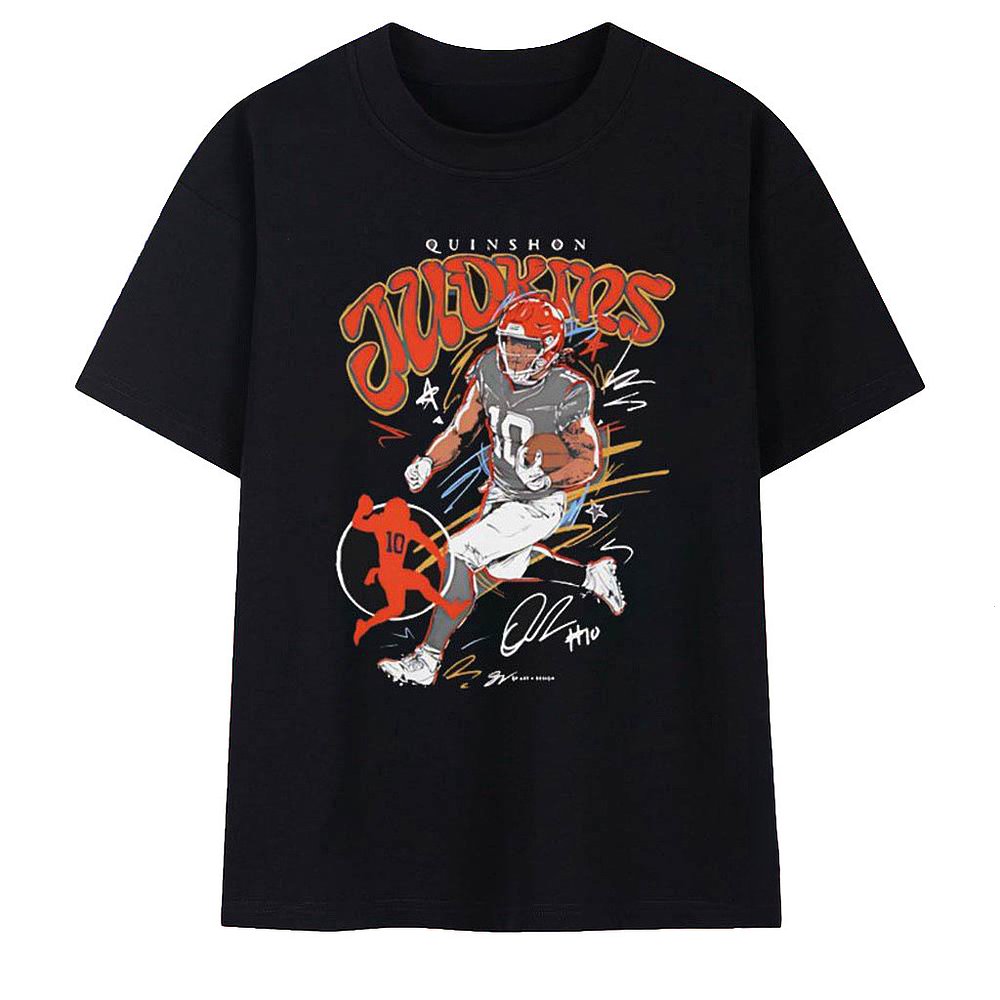 Cleveland Browns Quinshon Judkins Scribble Signature T-Shirt Browns Merch Best Gift For Football Fans