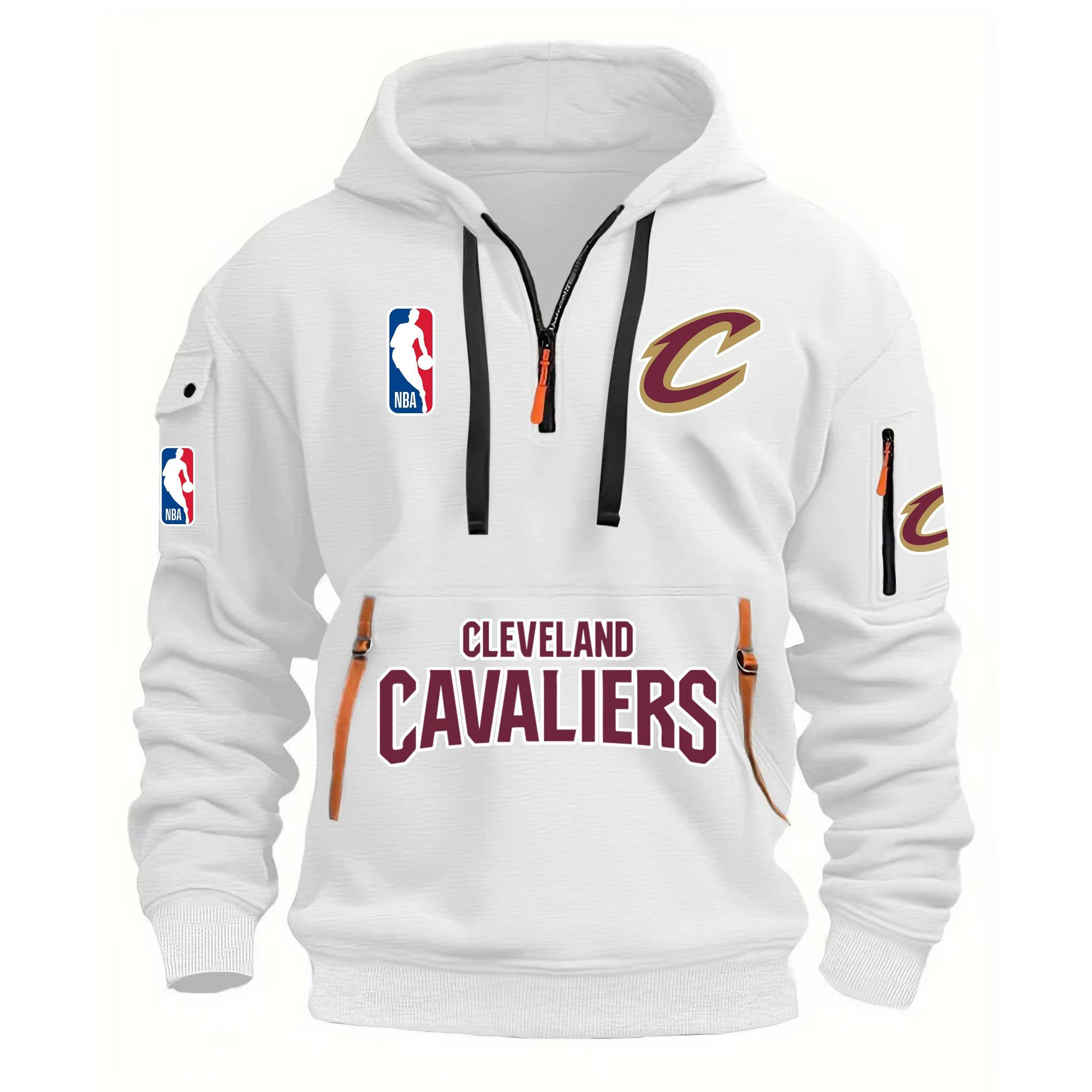 Cleveland Cavaliers Quarter Zip Hoodie Best Gifts For Basketball Fans Father's Day