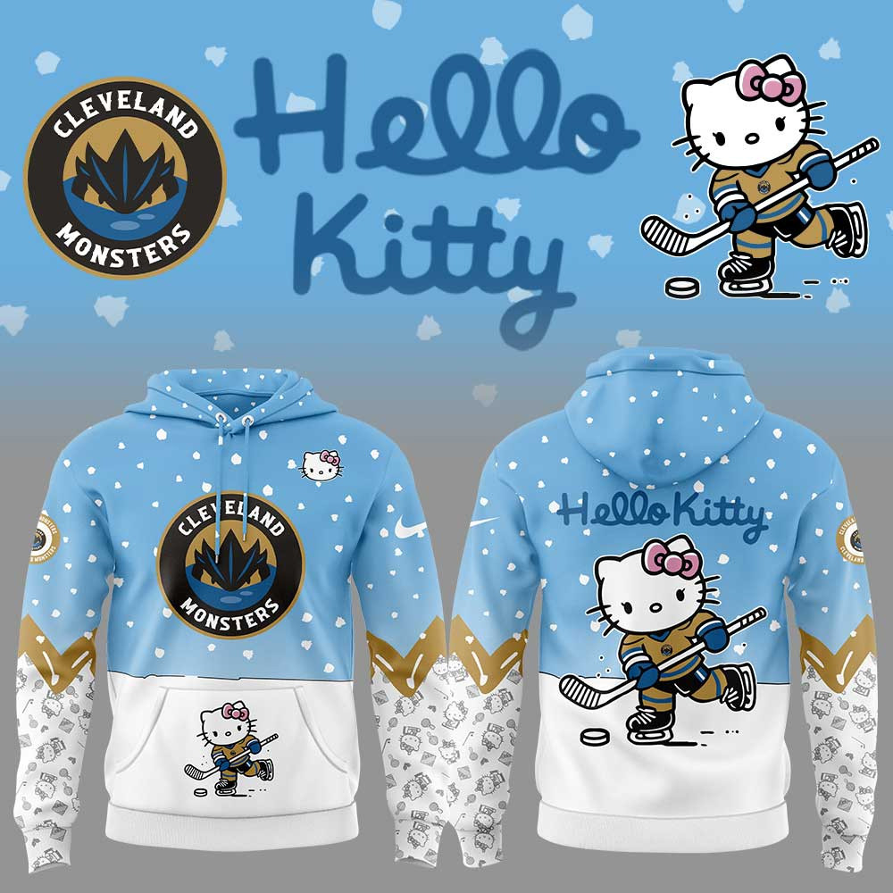 Cleveland Monsters x Hello Kitty Hoodie Gifts For Hockey Fan