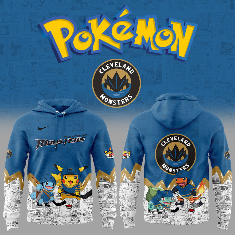 Cleveland Monsters x Pokemon New Hoodie Ice Hockey Fan Gifts