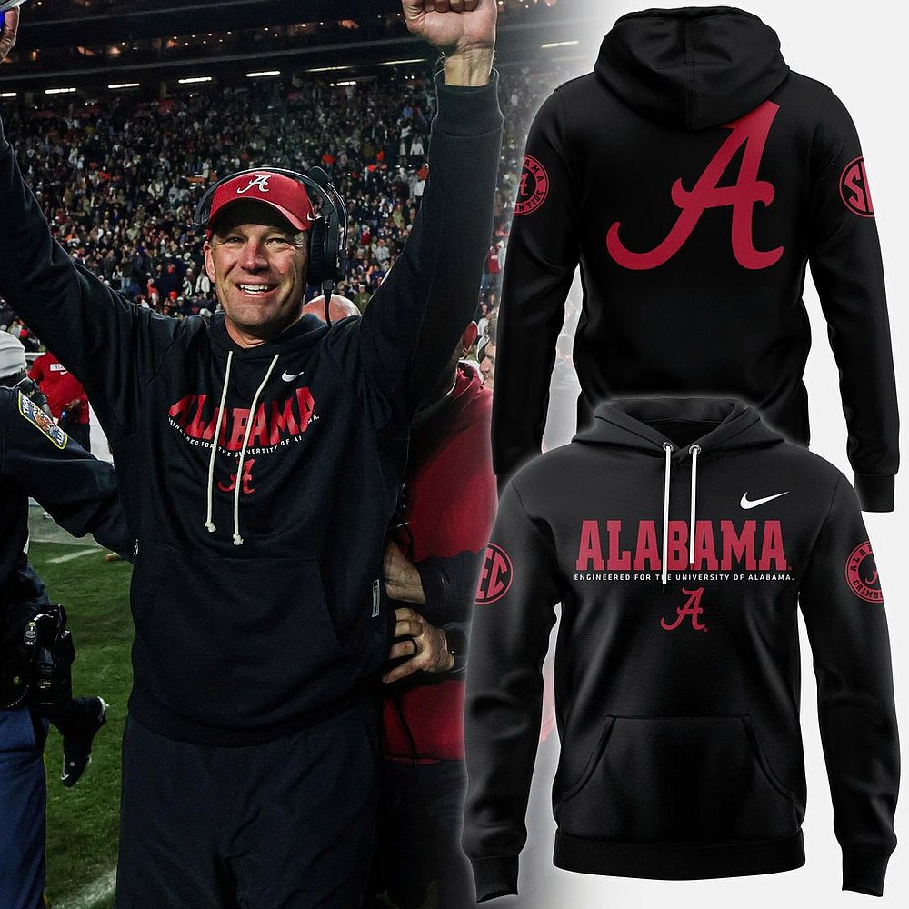 Coach Kalen DeBoer Alabama Crimson Tide Sideline Pullover Hoodie College Football Best Gift For Alabama Fans