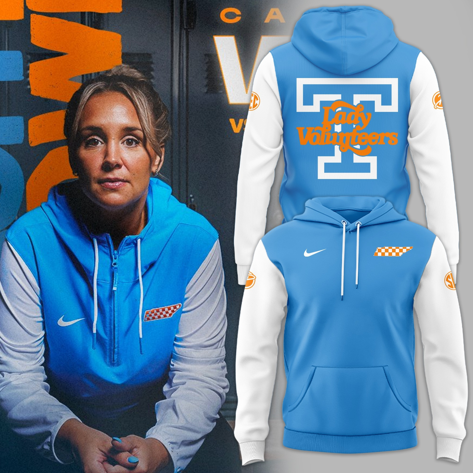Coach Kim Caldwell Lady Vols Hoodie Merch Gifts For Tennessee Basketball Fans
