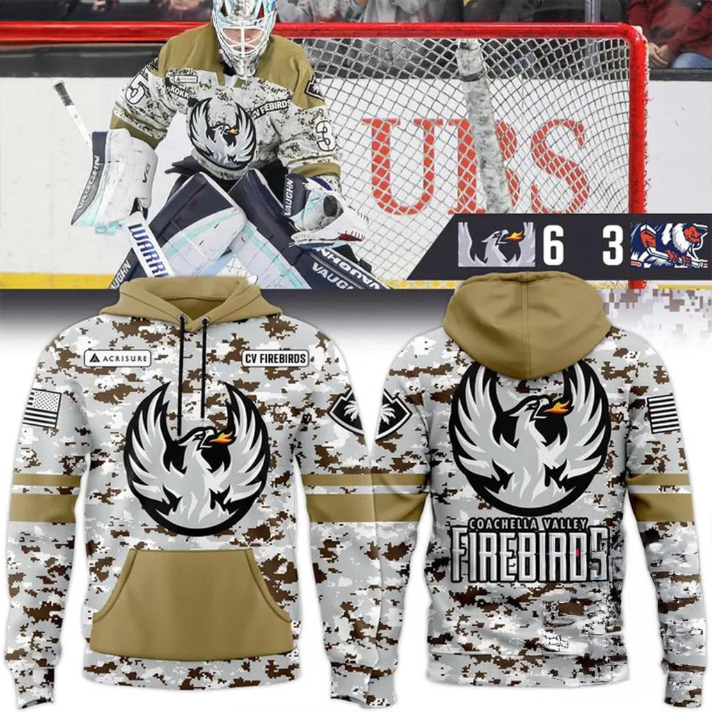 Coachella Valley Firebirds Military Appreciation Night 2025 Hoodie Firebirds Merch Best Gift For Hockey Fans