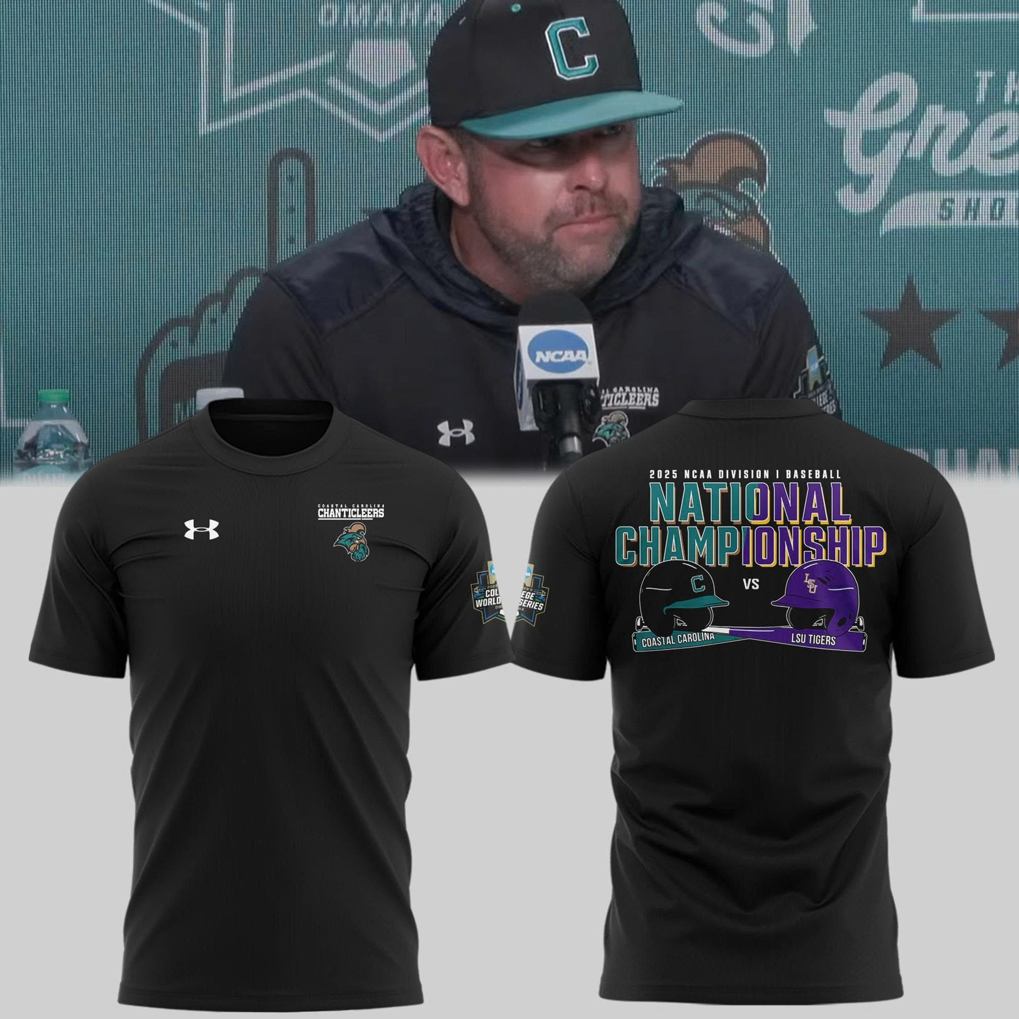Coastal Carolina Chanticleers Baseball 2025 National Championship T-Shirt Fan Merch Gear
