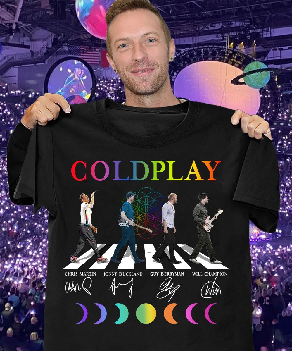 Coldplay Concert Merch T-Shirt Signature Tour Merchandise Gifts For Coldplay Fans