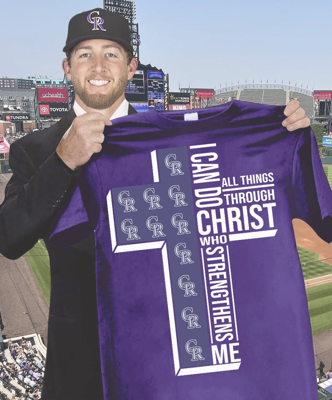Colorado Rockies Faith Shirt I Can Do All Things Through Christ Who Strengthens Me Fan Gifts