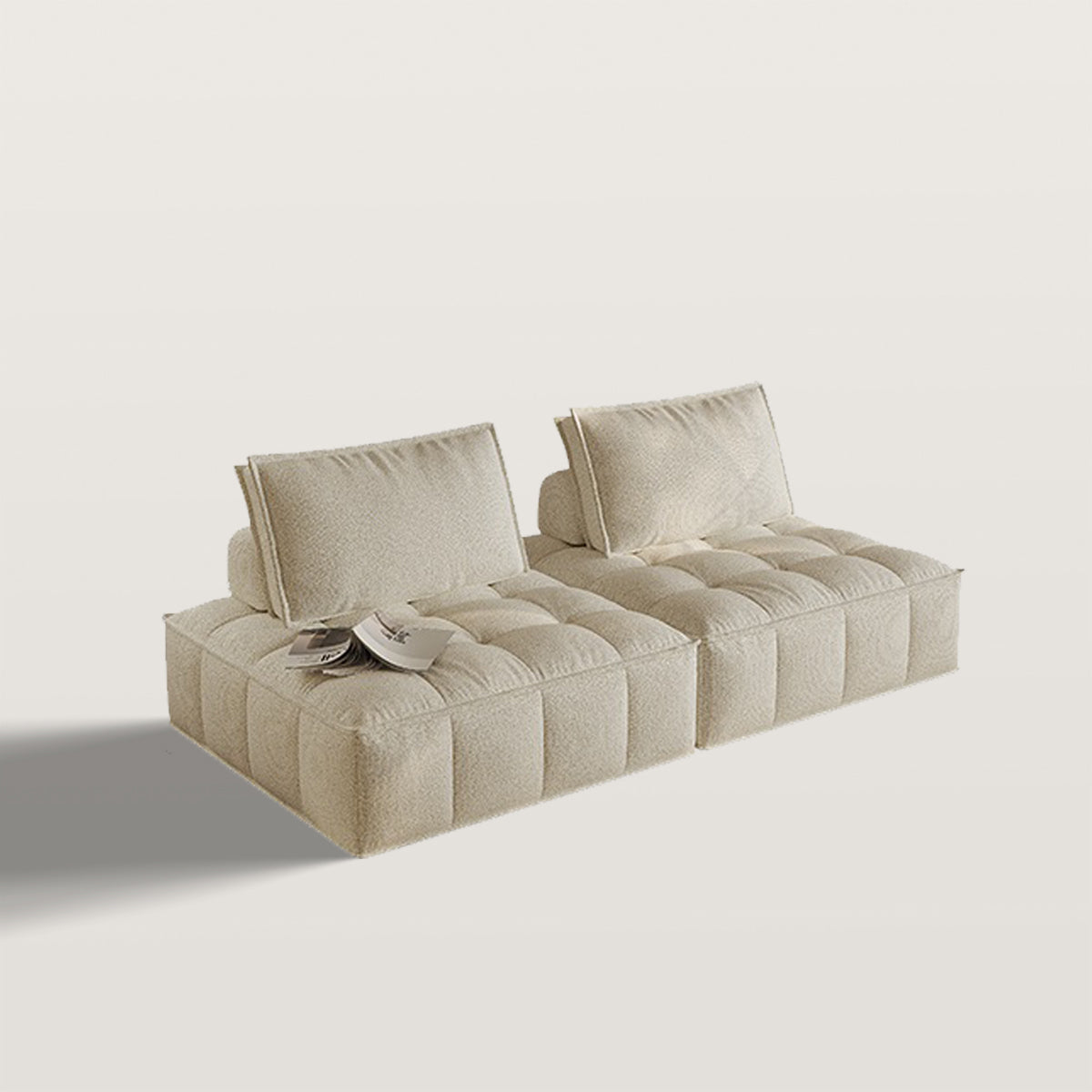 Cotton And Linen Fabric Sofa Single Double Block Combination