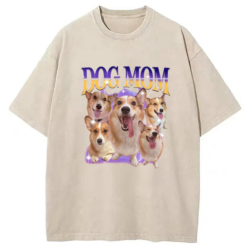 Cute Dog Meme Washed T-Shirt Everyday Comfort Graphic Shirt Gifts For BFF
