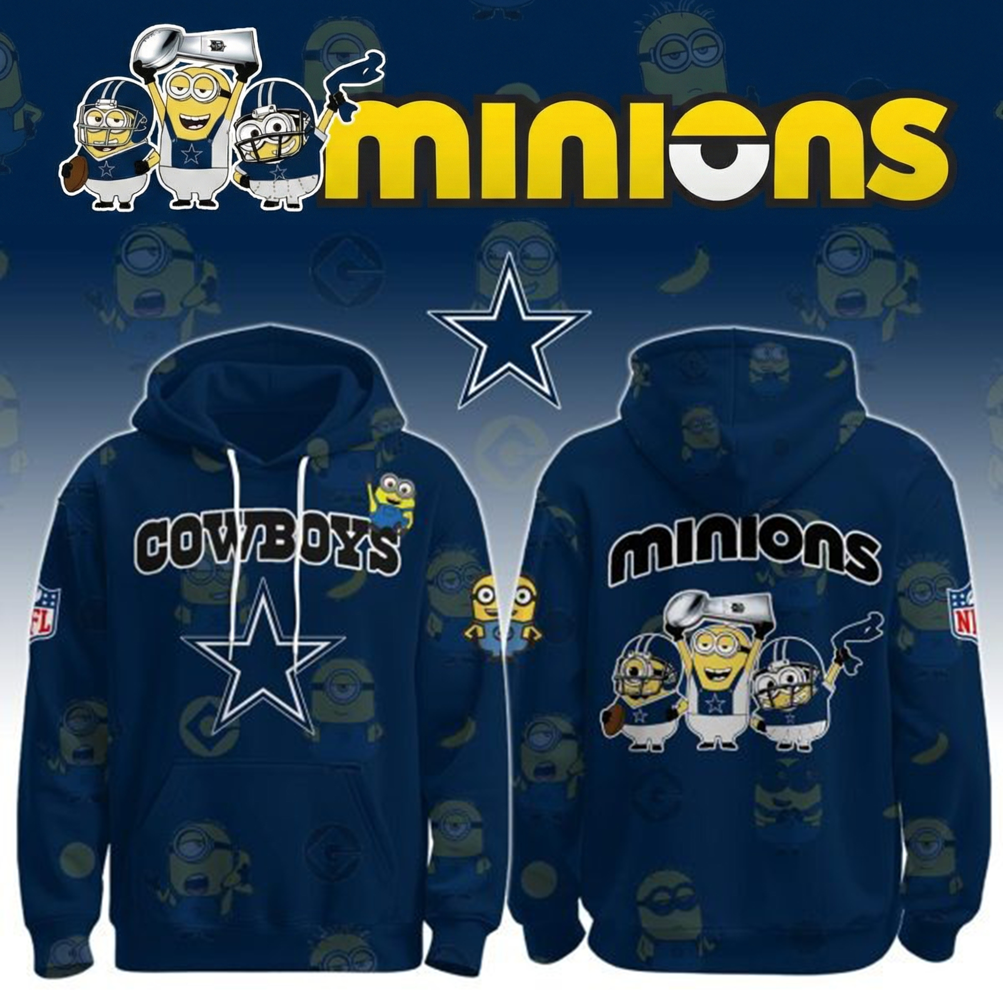 Dallas Cowboys x Minions NFL Holiday Game 2025 Hoodie Cowboys Apparel Unique Gift For NFL Fans
