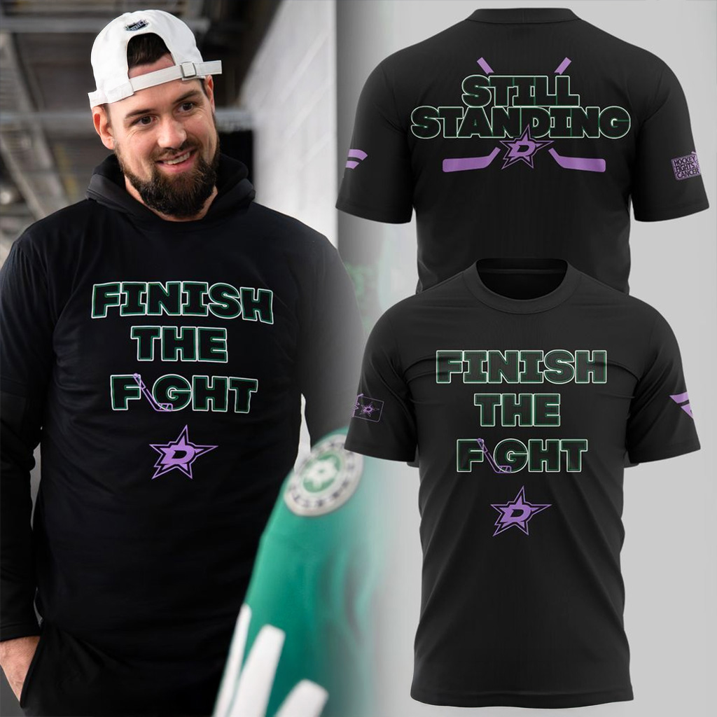 Dallas Stars Finish The Fight T-Shirt Hockey Fan Gift Best Gift For Hockey Fans Dallas Stars Merch