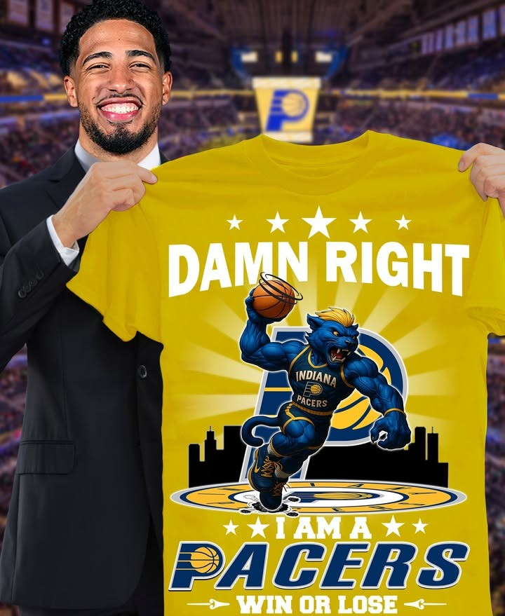 Damn Right I'm A Pacers Fan Win Or Lose Shirt Basketball Indiana Pacers Fan Merch Apparel