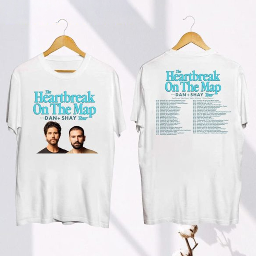 Dan And Shay Tour 2024 T-Shirt The Heartbreak On The Map Tour Shirt For Music Fans