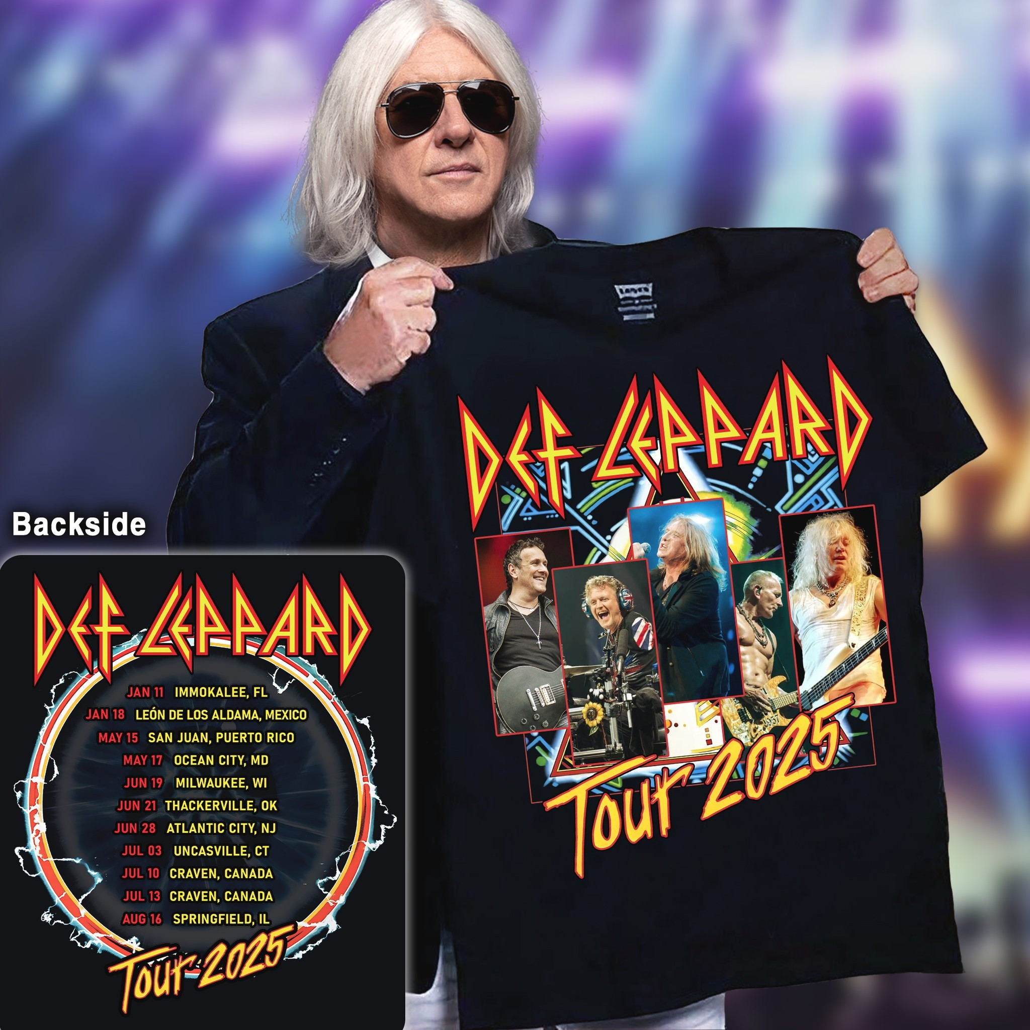 Def Leppard Tour 2025 Shirt Def Leppard Tour 2025 Merch T-Shirt For Sale Gifts For Fans