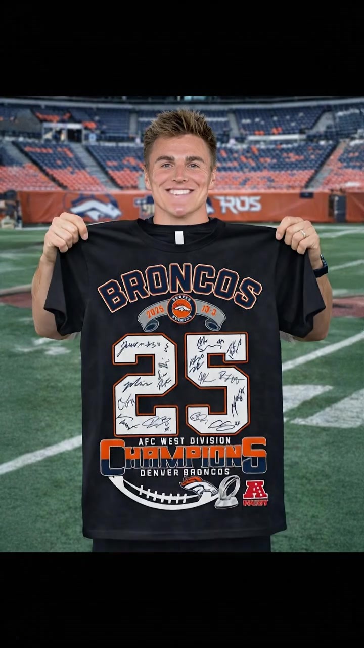 Denver Broncos AFC West Champions 2025 Limited Black T-Shirt Best Gift For Football Fans