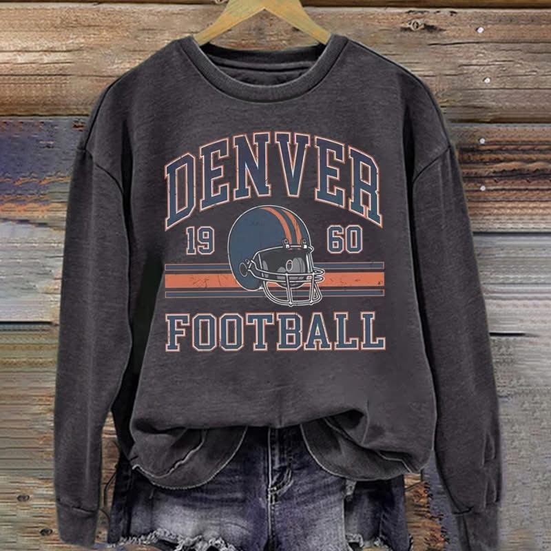Denver Broncos Football Vintage 1960 Womens Sweatshirt Best Gift For Football Fans