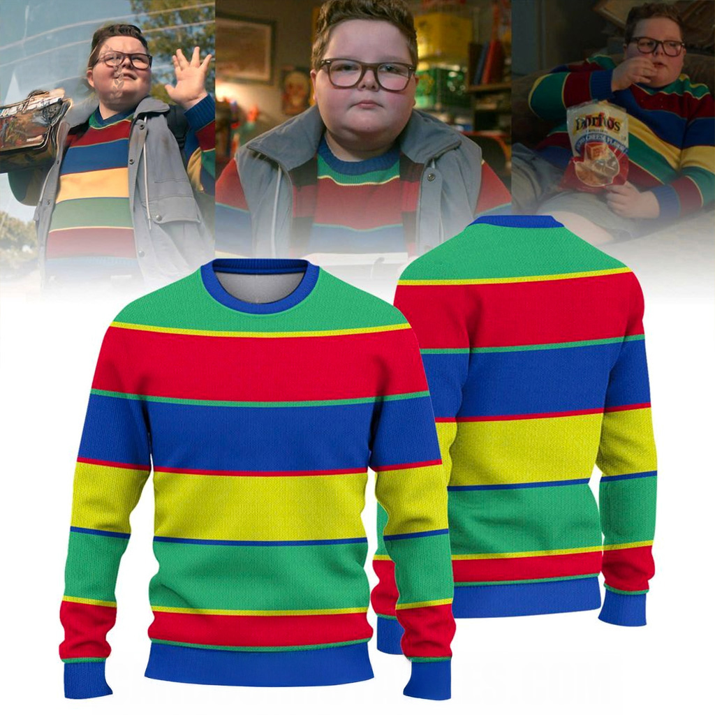 Derek Turnbow Multicolored Striped Sweater Stranger Things 5 Clothing Best Gift For TV Fans