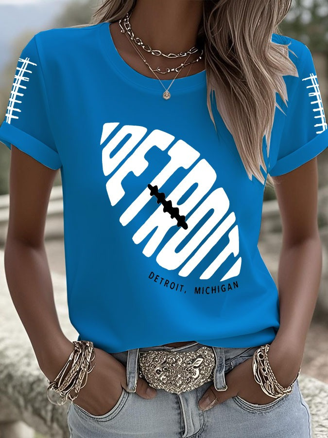 Detroit Lions Michigan Women's T-Shirt Football Detroit Lions Christmas Gifts For Her