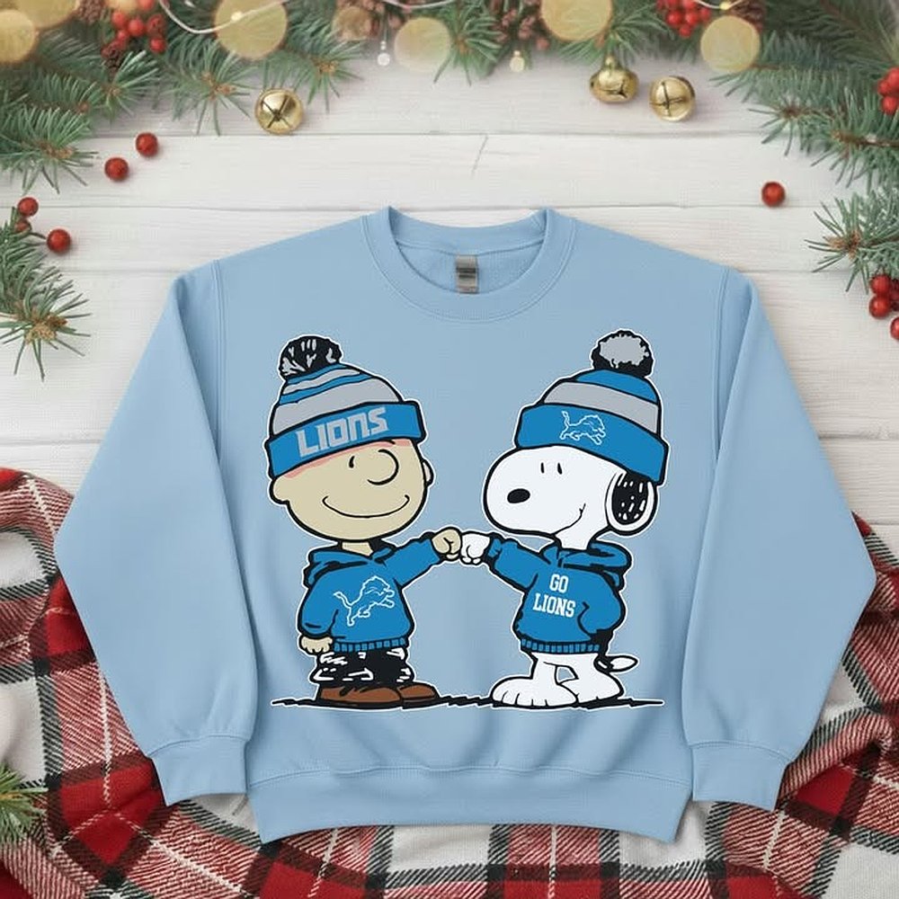 Detroit Lions NFL Peanuts Christmas Sweatshirt Lions Apparel Football Holiday Best Gift For Fans