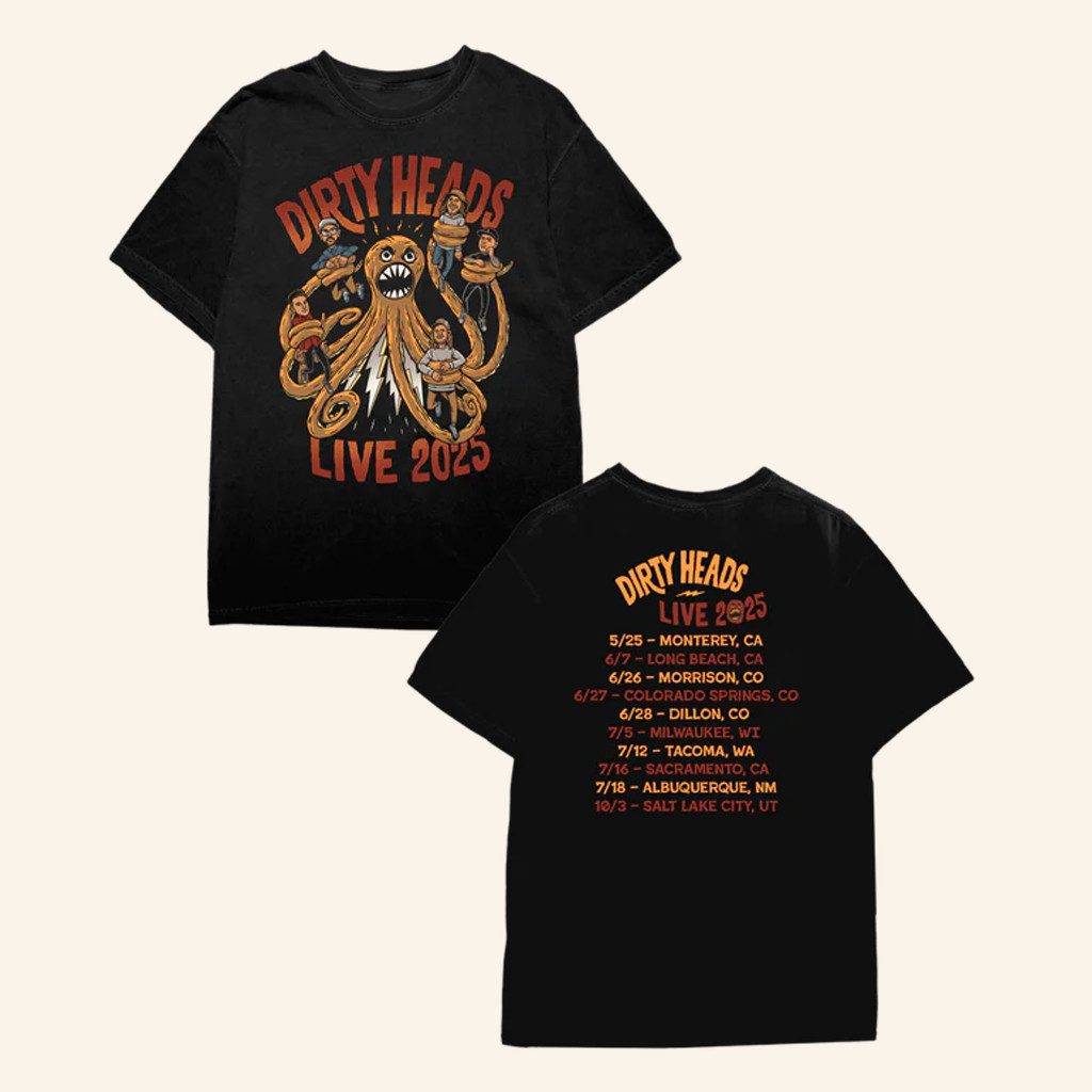 Dirty Heads Merch Live 2025 Tour T-Shirt For Rock Fans