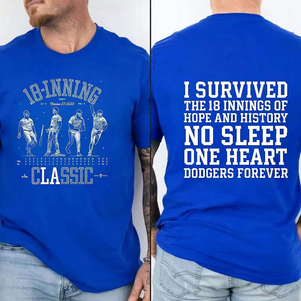 Dodgers World Series Champions 2025 Shirt I Survived The 18 Innings Classic T-Shirt