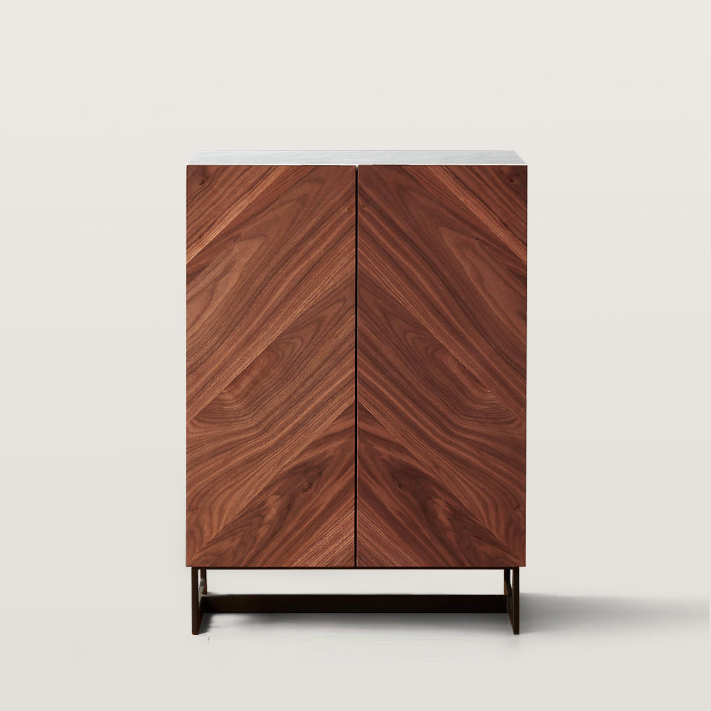 Double Door Entryway Cabinet with Marble Tabletop