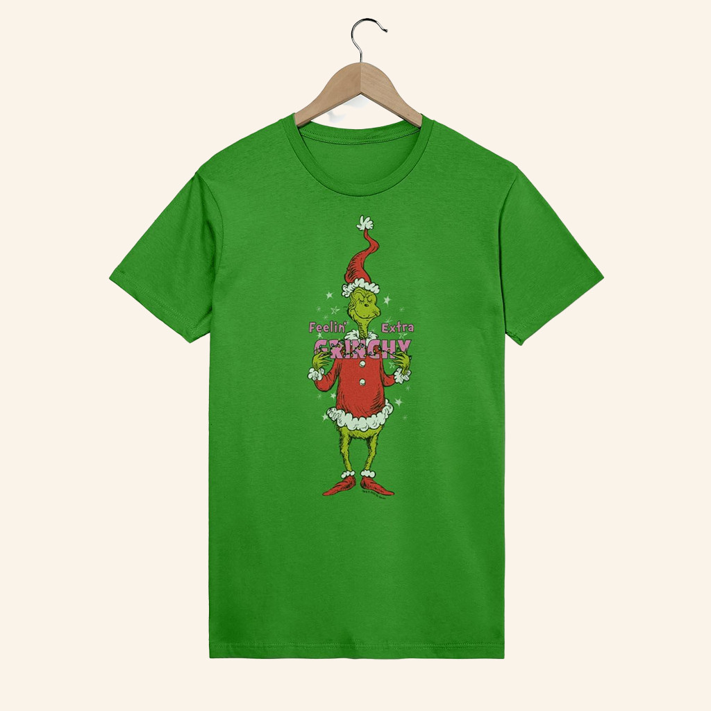 Dr Seuss Official Merch The Grinch T-Shirt Feeling Extra Grinchy Shirt Christmas For Him