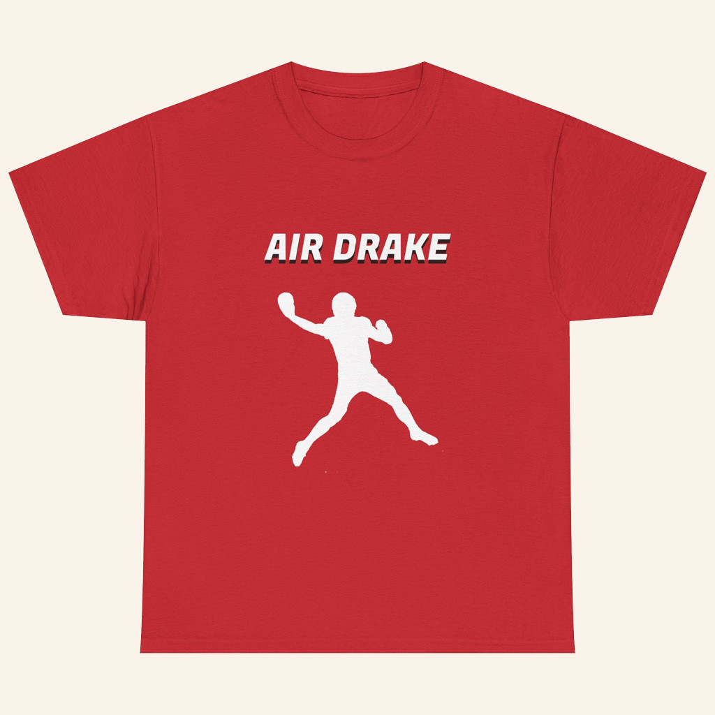 Drake Maye Lovers Merch Air Drake Shirt Throwback Red s For Husband