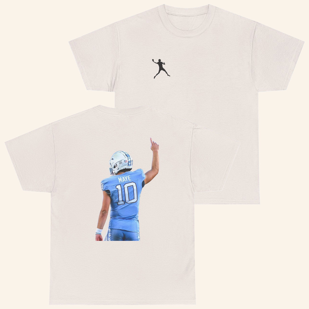 Drake Maye Lovers Merch Drake Maye UNC Shirt Football Themed For Him 