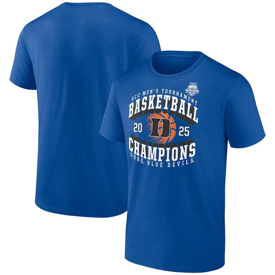Duke Blue Devils 2025 ACC Men's Basketball Champions Shirt Go Duke Gifts For True Fans