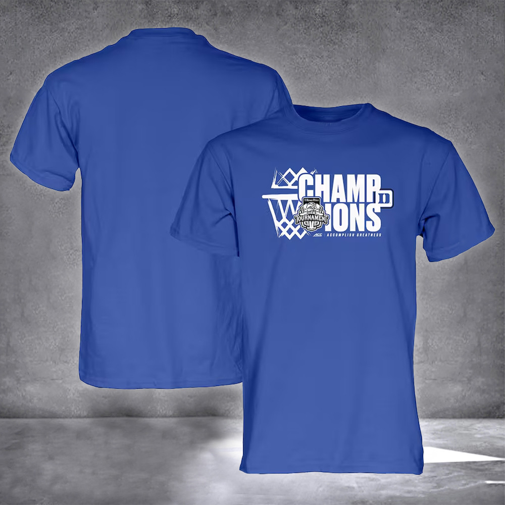 Duke Blue Devils Blue ACC Championship Shirt 2025 Men's Basketball Duke Fan Gifts For Him
