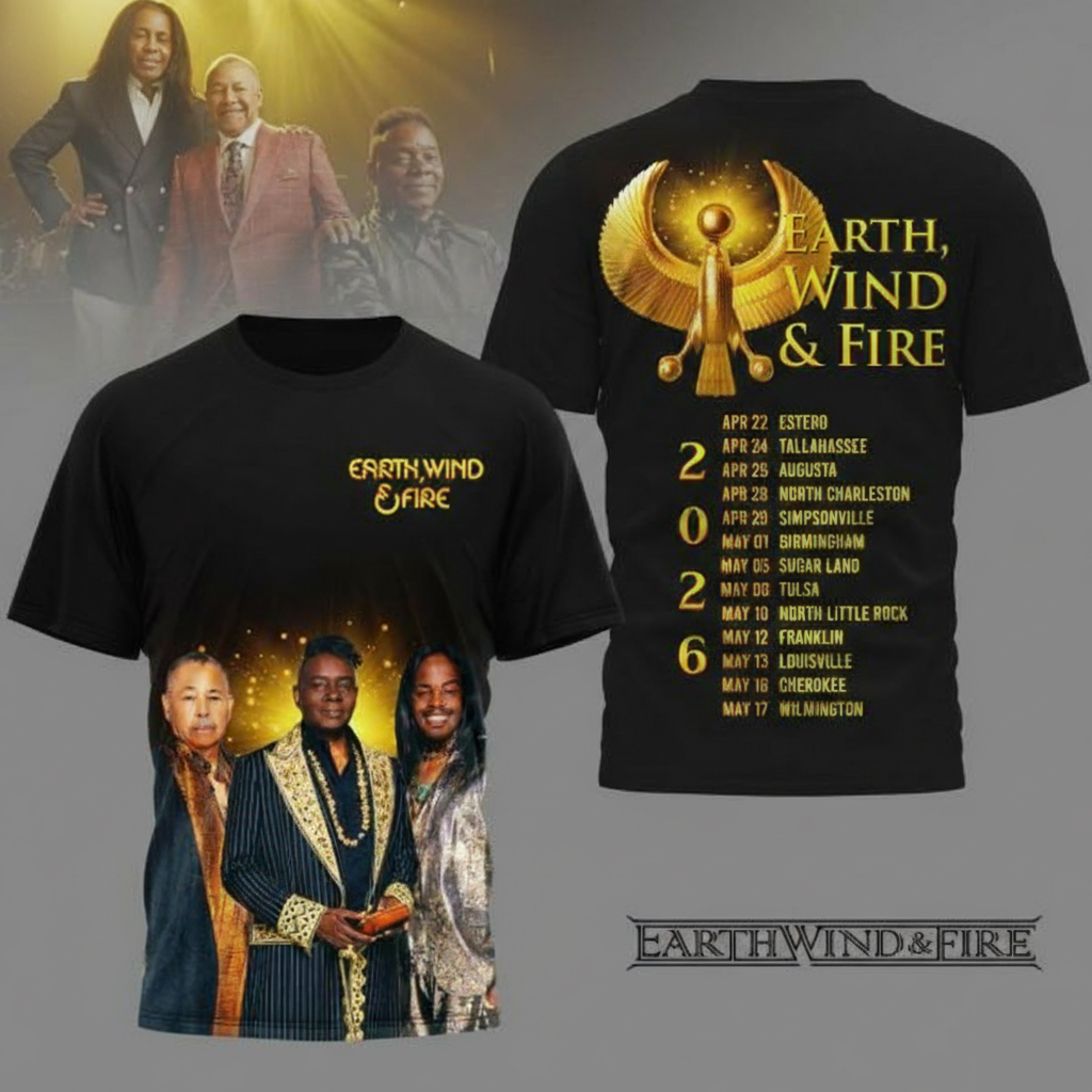Earth Wind & Fire Merch Spring Tour T-Shirt Earth Wind & Fire Tour Merch Best Music Fans Gifts