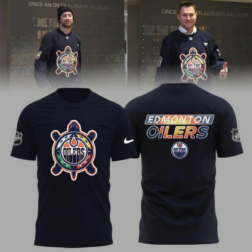 Edmonton Oilers Merch Indigenous T-Shirt Edmonton Oilers Apparel Hockey Fans Gifts