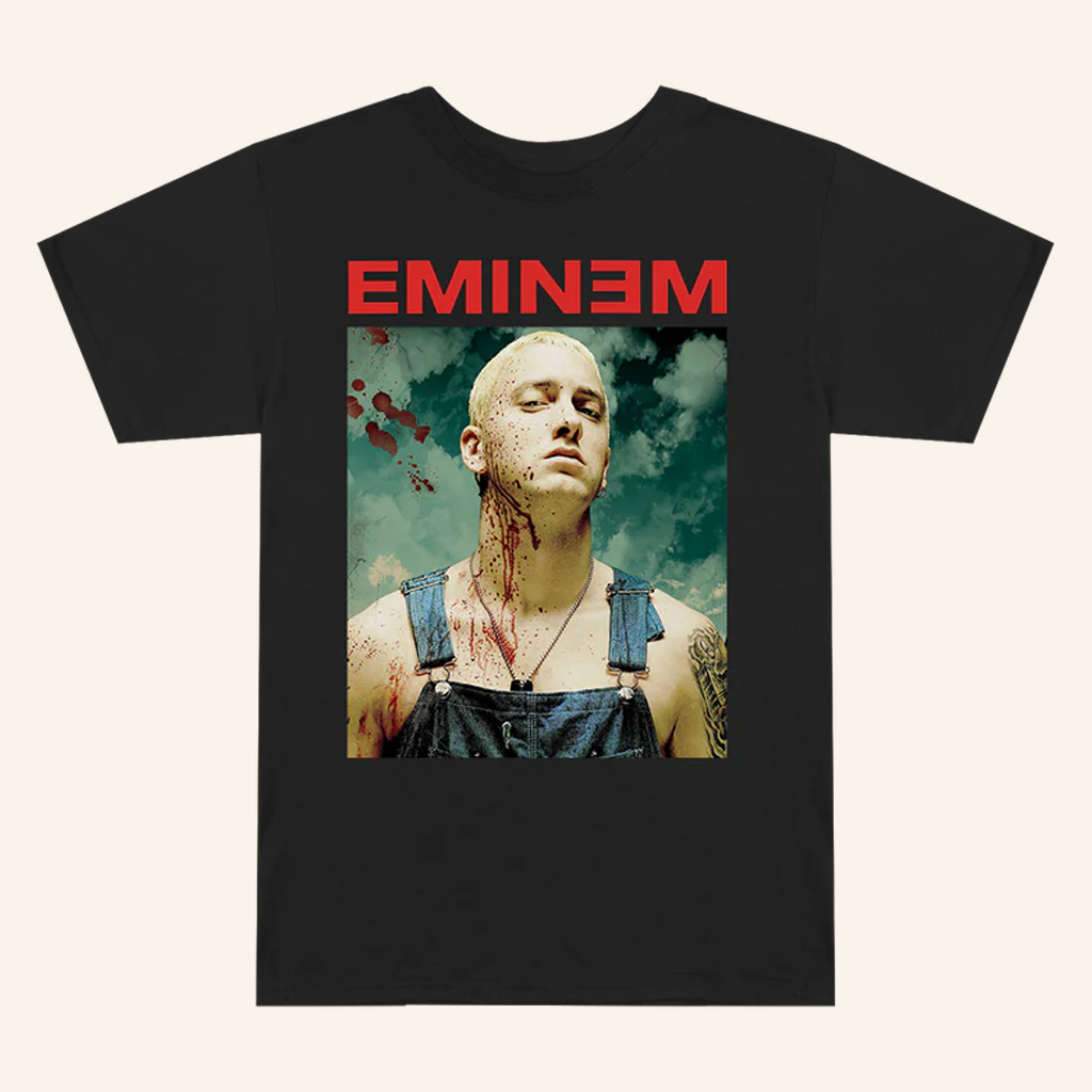 Eminem Merch Bloody Chainsaw T-Shirt For Rapper Fans