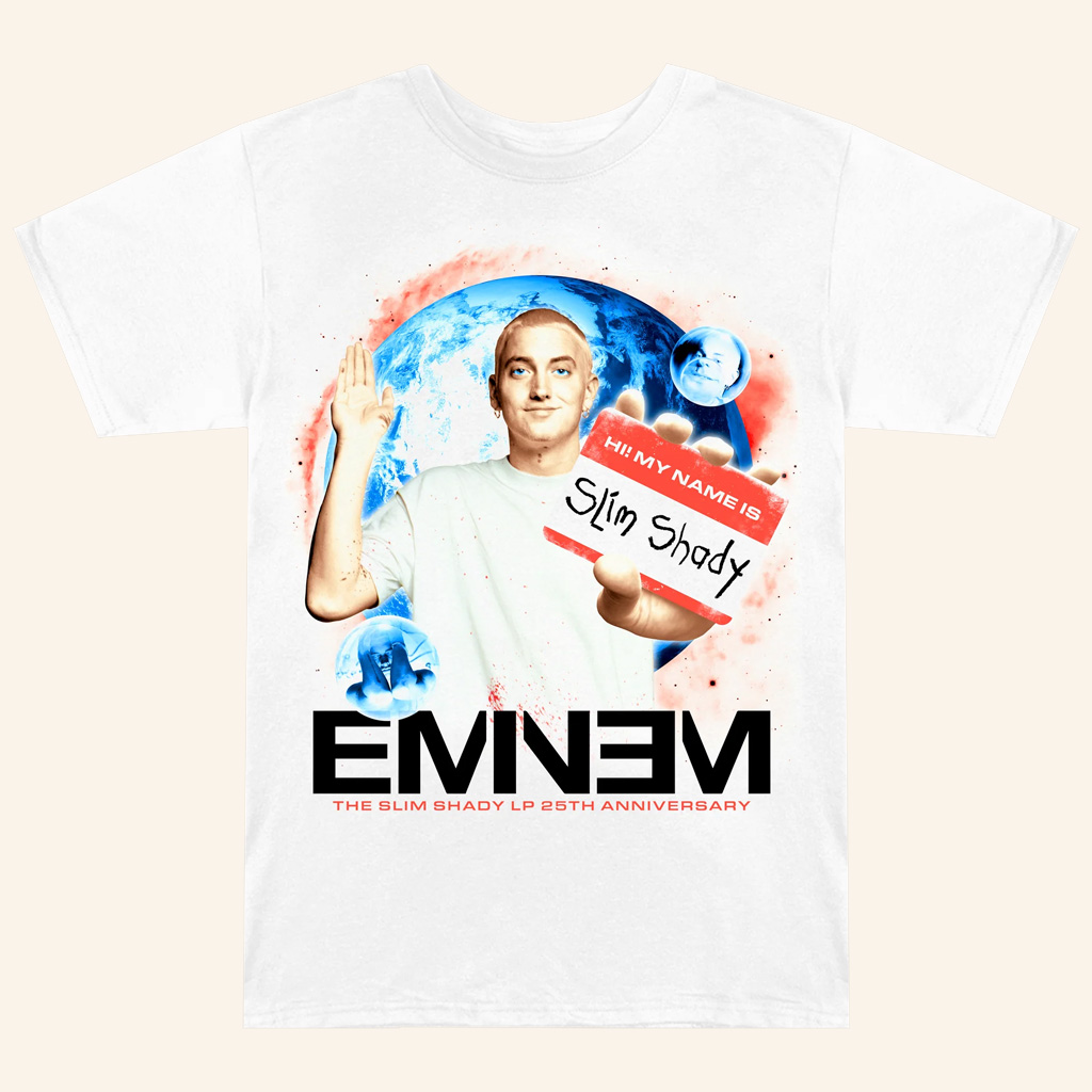 Eminem Merch SSLP 25 Name Tag T-Shirt Presents For Music Lovers