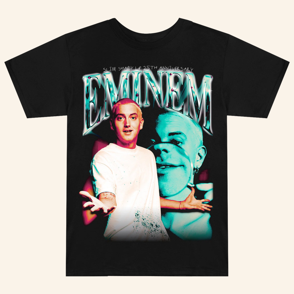 Eminem Merch SSLP 25th Chrome T-Shirt Christmas For Boyfriend