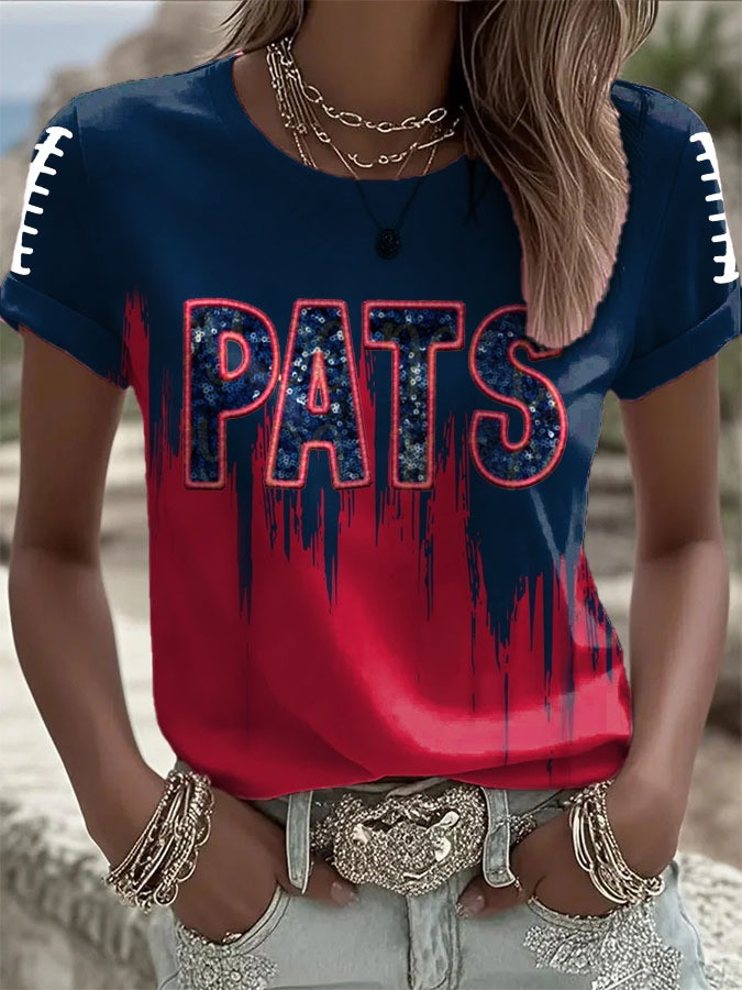 England Patriots Football Women's T-Shirt 3D Print England Patriots Fan Gifts For Her
